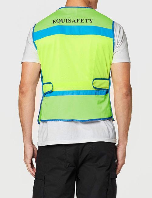 Equisafety Equisafety Multi Colour Hi Vis Waistcoat Green/Yellow