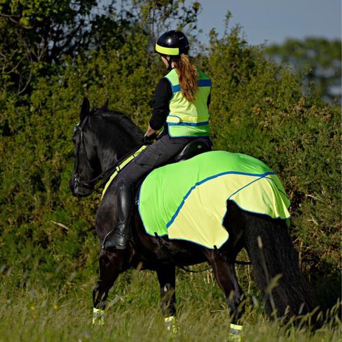 Equisafety Equisafety Multi Colour Hi Vis Waistcoat Green/Yellow