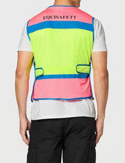 Equisafety Equisafety Multi Colour Hi Vis Waistcoat Pink/Yellow