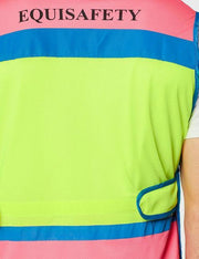 Equisafety Equisafety Multi Colour Hi Vis Waistcoat Pink/Yellow