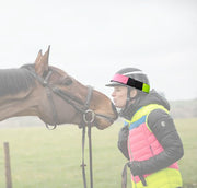 Equisafety Riding Hat Pink/Yellow Equisafety Hat Band Multi-Coloured