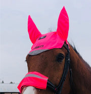 Equisafety Muffler Pony / Pink Equisafety Reflective Charlotte Dujardin One Colour Mesh Horse Ears