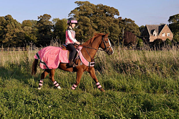 Equisafety Rug RUG - Waterproof Quilted Hi Vis Wraparound Rug- Pink