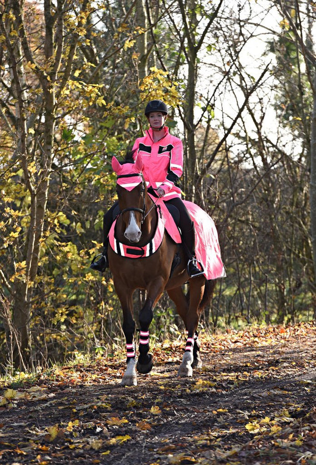 Equisafety Rug RUG - Waterproof Quilted Hi Vis Wraparound Rug- Pink