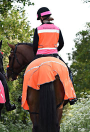 Equisafety Rug Show Pony Multi Coloured Mesh Quarter Sheet - Orange