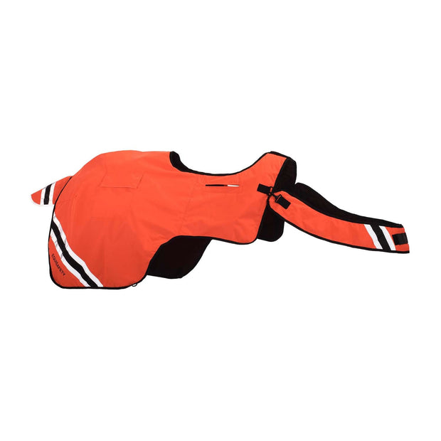 Equisafety Rug Show Pony RUG - Waterproof Quilted Hi Vis Wraparound Rug- Orange