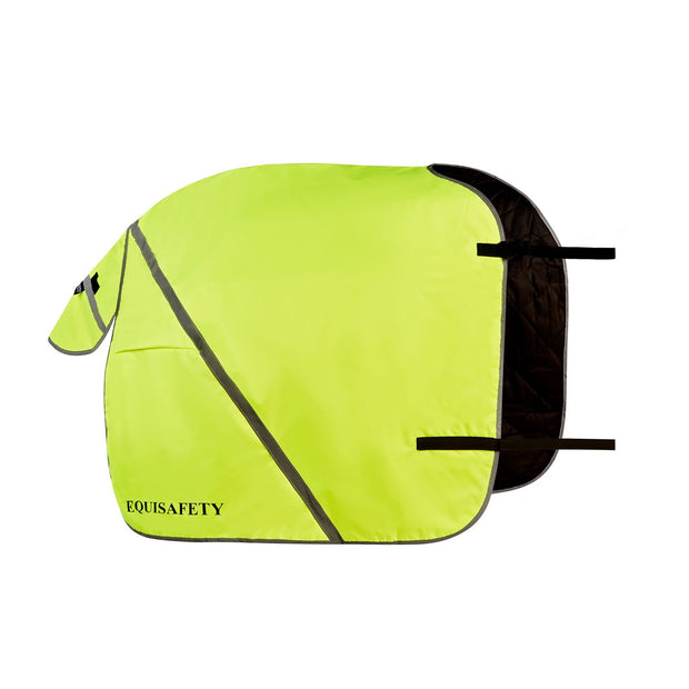 Equisafety Show Pony - Up to 12.2hh Fitting Rug Size 5.6ft Equisafety Waterproof Hi Viz Horse Quarter Sheet Yellow