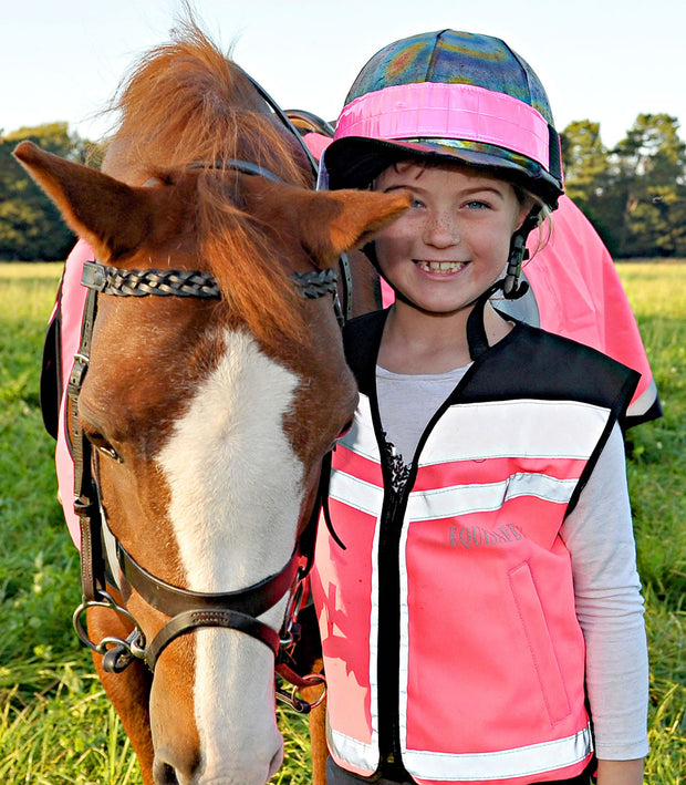 Equisafety High Viz Small/Child / Pink Equisafety Air Waistcoat Plain