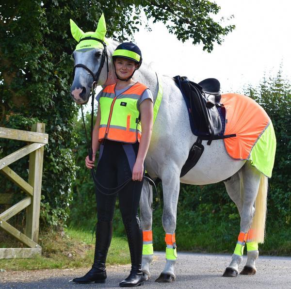 Equisafety Small Equisafety Multi Colour Hi Vis Waistcoat Yellow/Orange