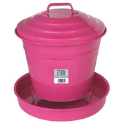 Eton Chicken Feed Pink Eton Cottage Garden Covered Poultry Feeder