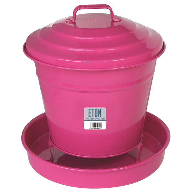 Eton Chicken Feed Pink Eton Cottage Garden Covered Poultry Feeder