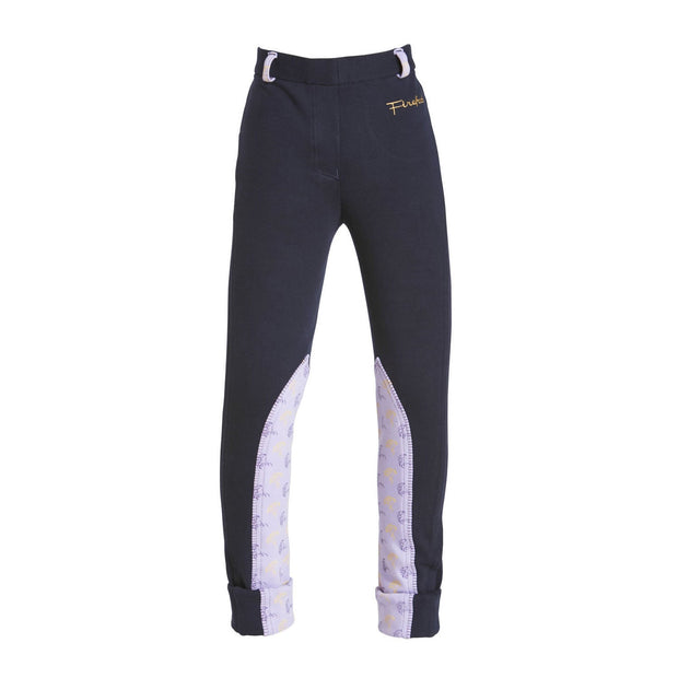 Firefoot Jodhpurs 20" Firefoot Harden Jodhpurs Kids Horse Print Navy/Lilac