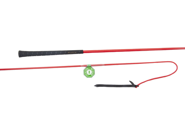 Fleck Driving Whip 100cm / Red Fleck Driving Whip - Marathon (07001)