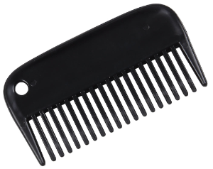 Gymkhana Grooming Black Mane Comb Plastic