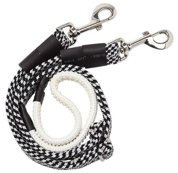 Gymkhana Reins Black/White Polocrosse Reins