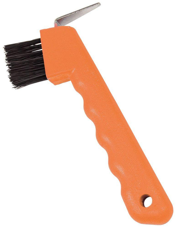 Gymkhana Grooming Orange Hoof Pick Brush Deluxe