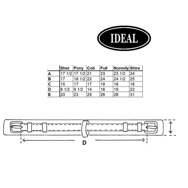 Ideal Driving Harness Ideal EuroTech Classic Girth