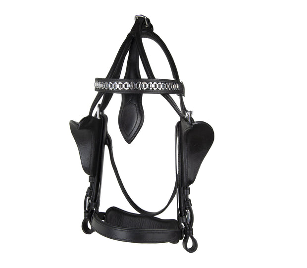 Ideal Driving Bridle Shetland / Black Ideal Luxe Driving Bridle with Focus Blinkers