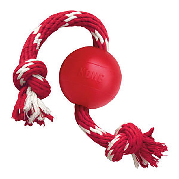 Kong Dog Toy Kong Ball C/W Rope