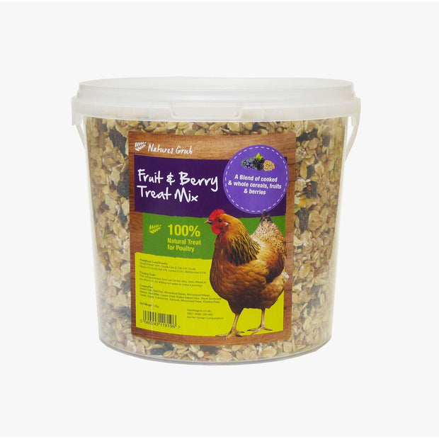 Natures Grub Chicken Feed 1.2Kg Natures Grub Fruit & Berry Treat Mix