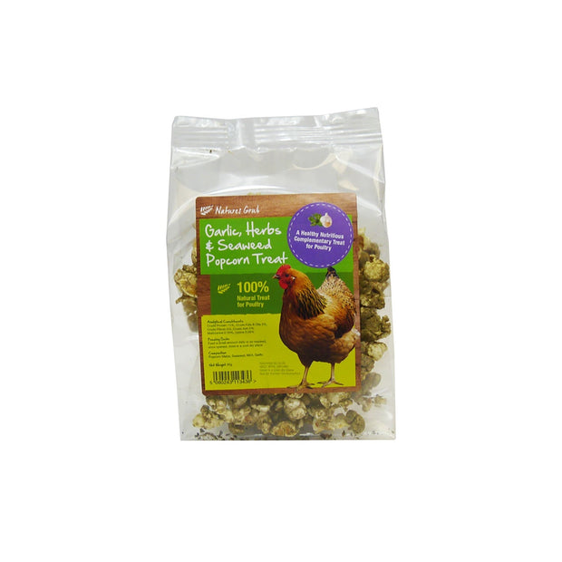 Natures Grub Chicken Feed Natures Grub Garlic, Herbs & Seaweed Popcorn Treat