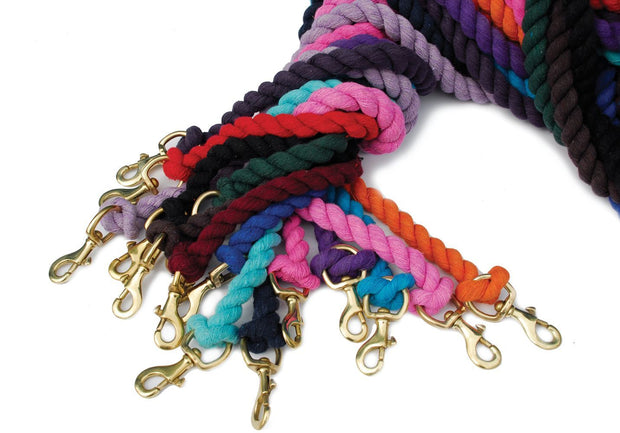 Rhinegold Lead Rope Black Cotton Lead Rope CLEARANCE