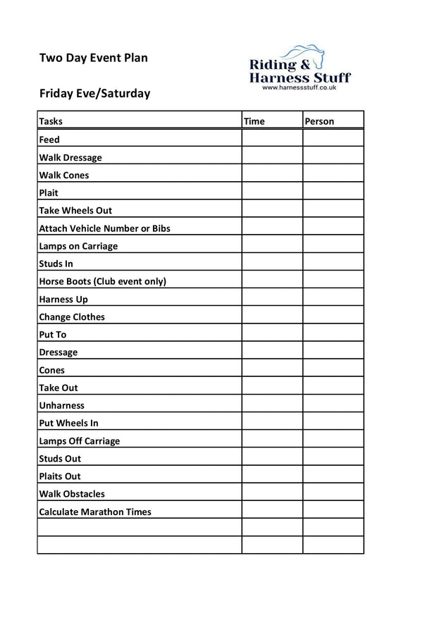 Riding & Harness Stuff Competition Organiser