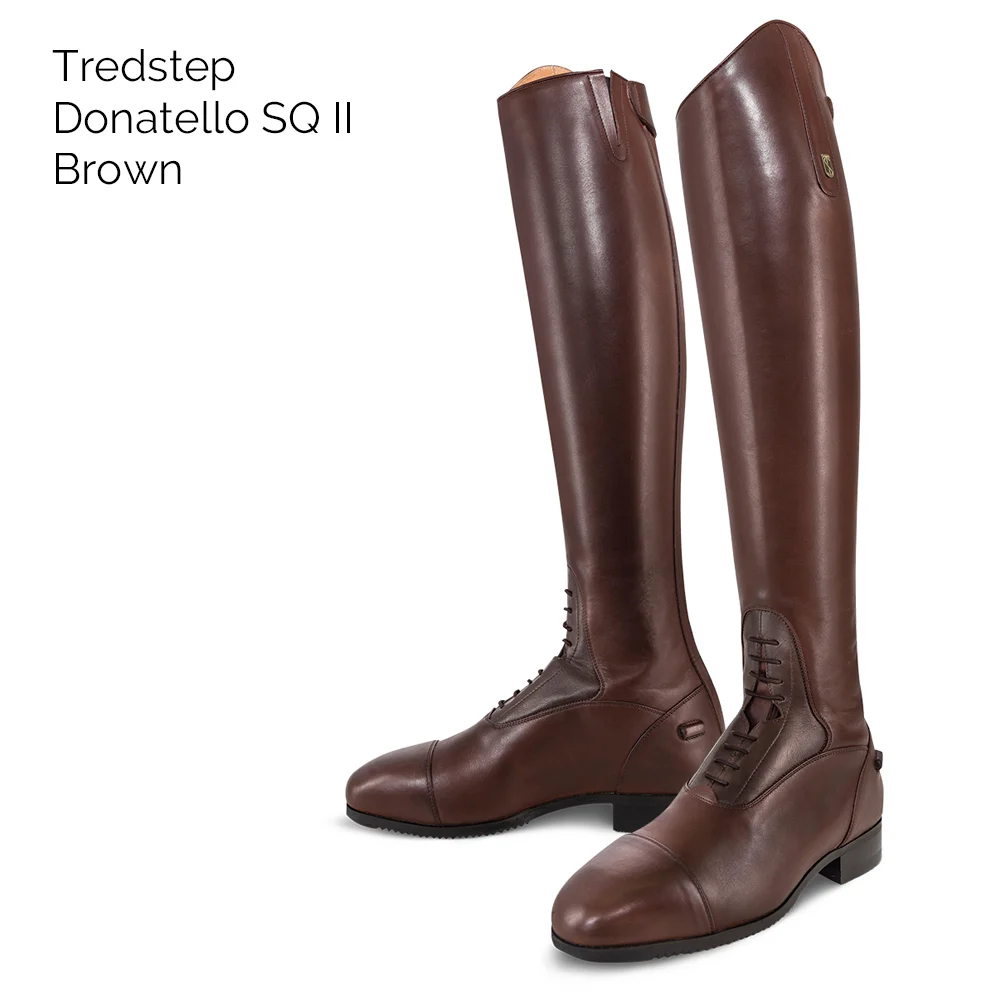 Tredstep Donatello SQ II Field Tall Leather Riding Boots Brown Regular CLEARANCE from Tredstep Riding Harness Stuff