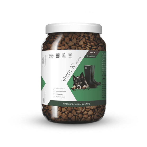 Verm-X Supplements 650 Gm Tub Verm-X Herbal Crunchies For Dogs