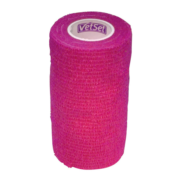 VetSet Bandages Pink Vetset Wraptec Cohesive Bandage 100Mm