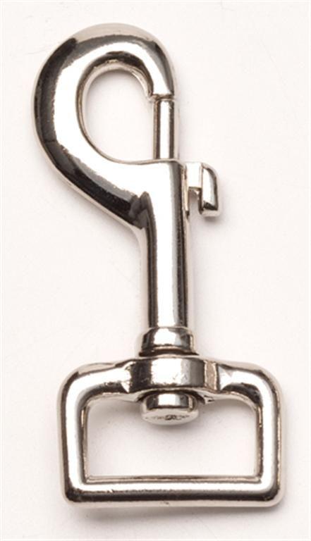 Zilco 25mm Medium Weight Die Cast Nickel Plate Snap Hook - Square Eye
