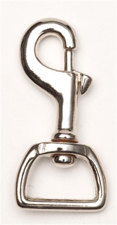 Zilco 25mm Snap Hooks Nickel Plated - Square Eye