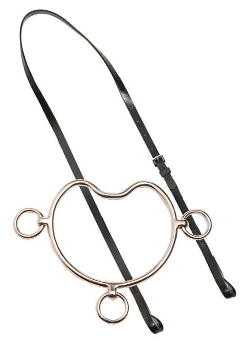Zilco Bits Anti Rearing Chifney Bit & Strap - Nickel Plate