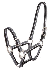 Zilco Headcollar Black/Grey / Cob Striped Headcollar