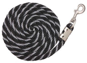 Zilco Lead Rope Black/Grey Striped Range Braided Lead Rope