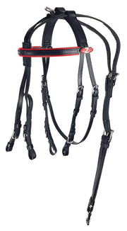 Zilco Black/Red Zilco Harness Bridle & Headcheck