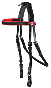 Zilco Black/Red Zilco Open Harness Bridle Two Tone