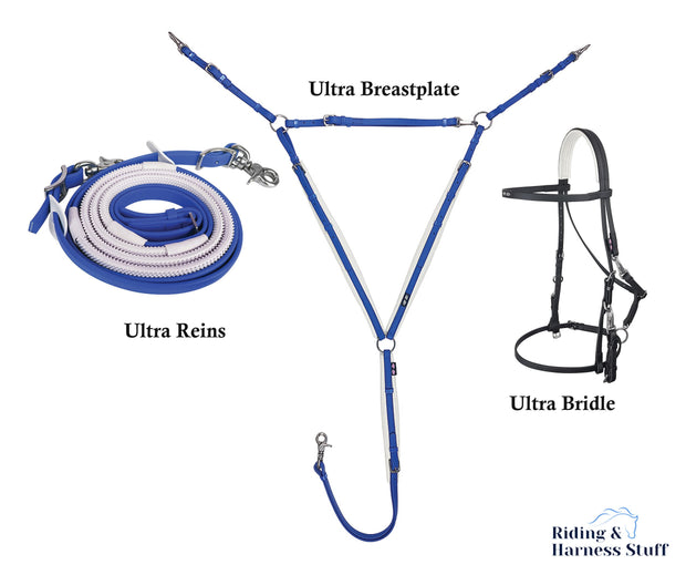 Zilco Black / Royal / Royal Zilco Ultra Endurance Complete Set -  Bridle, Reins, Breastplate Mix n Match