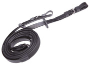 Zilco Black Zilco 19mm Rein Buckle End Race Reins Black Grip Small Pimple