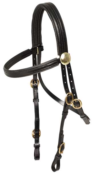 Zilco Black Zilco Race Bridle Brass Buckles