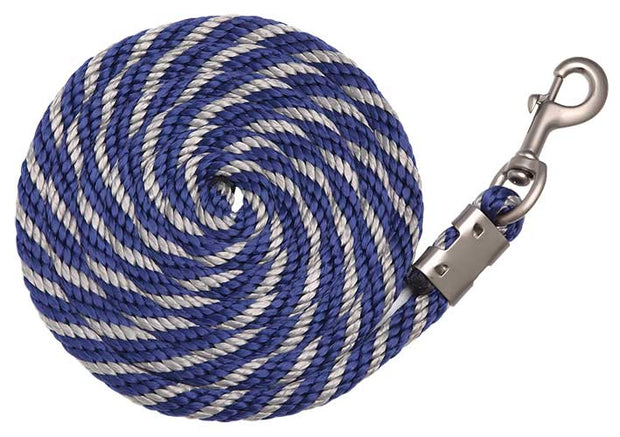 Zilco Lead Rope Blue/Grey Striped Range Braided Lead Rope