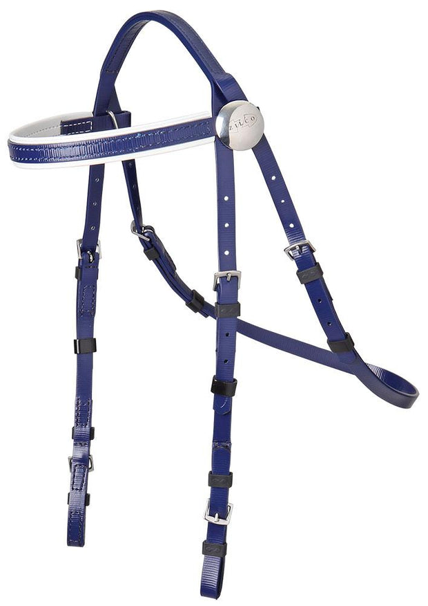 Zilco Blue/White Trim Zilco Rosette Race Bridle