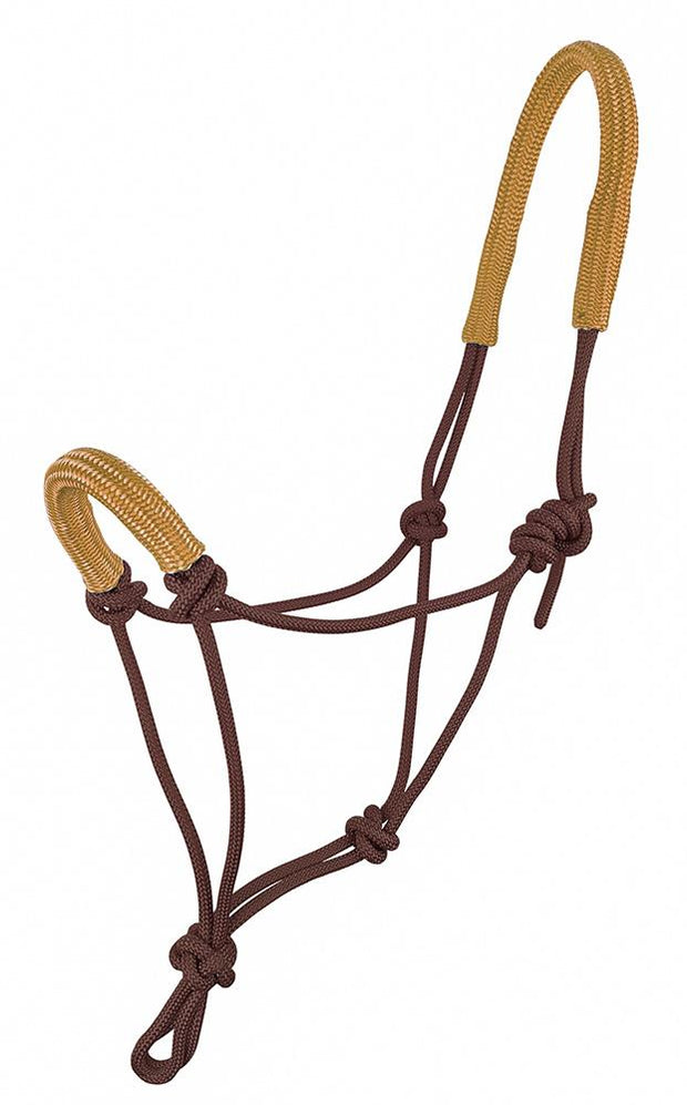 Zilco Headcollar Brown/Tan Knotted Halter with Padded Nose