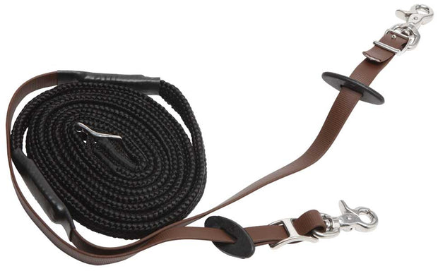 Zilco Reins Brown Zilco Endurance Reins - Woven Grip Stainless Steel Fittings