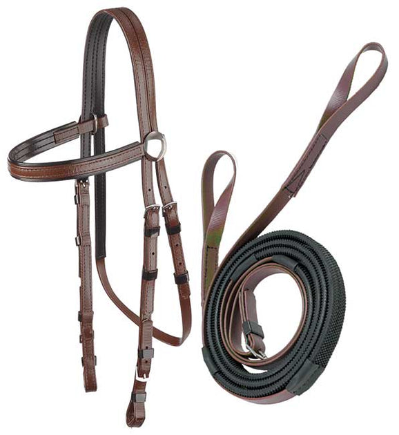 thumbnail image 2 of Silver Fox English Bridle Reins - Super Grip Rubber And Web - Choose Black Or Brown (20-9910-2-0) 2 of 5