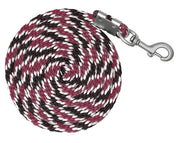 Zilco Lead Rope Burgundy/Black/White Lead Rope Braided Nylon 3 Tone