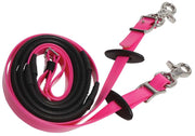 Zilco Reins Cerise Pink Endurance Reins - Deluxe Small Pimple Grip Stainless Steel Fittings