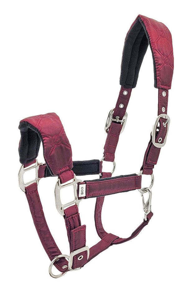 Zilco Headcollar & Lead Cob / Burgundy Zilco Shimmer Headcollar