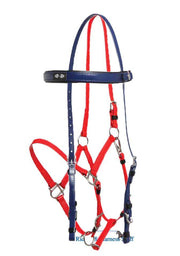 Zilco Dark Blue / Red Zilco Deluxe Endurance Bridle Complete - Arab