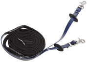Zilco Reins Dark Blue Zilco Endurance Reins - Woven Grip Stainless Steel Fittings